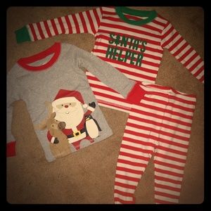 Holiday pajamas- size 2T. Santa; reindeer